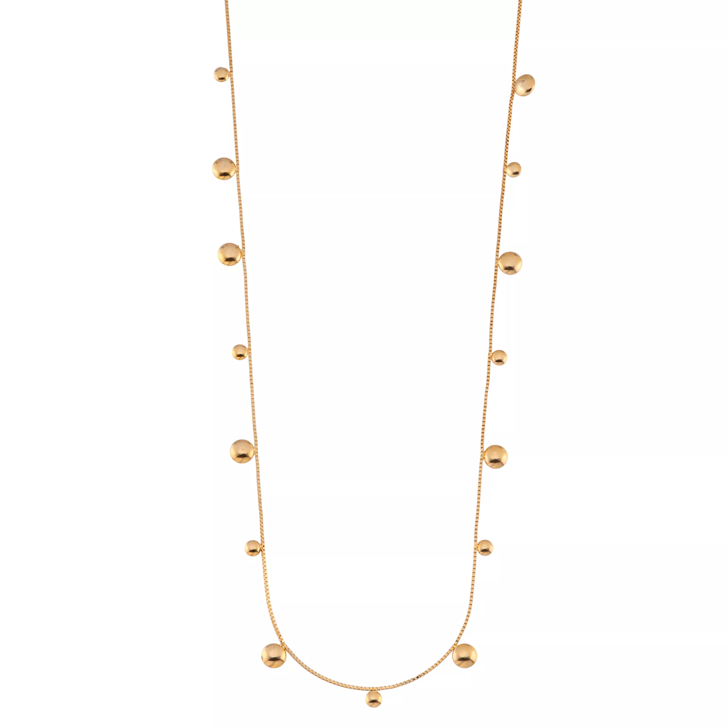Colar medalhinhas longo ouro - Imagem 1
