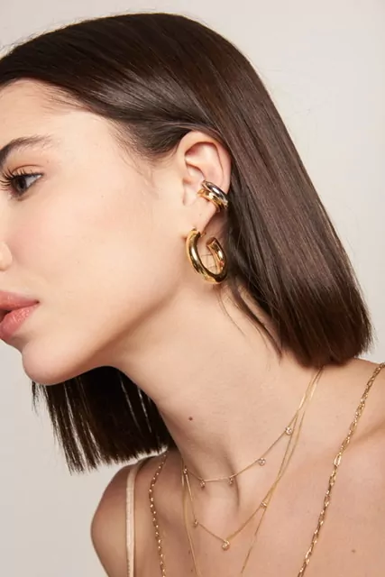 Piercing liso tubo Alicia ródio - Imagem 1