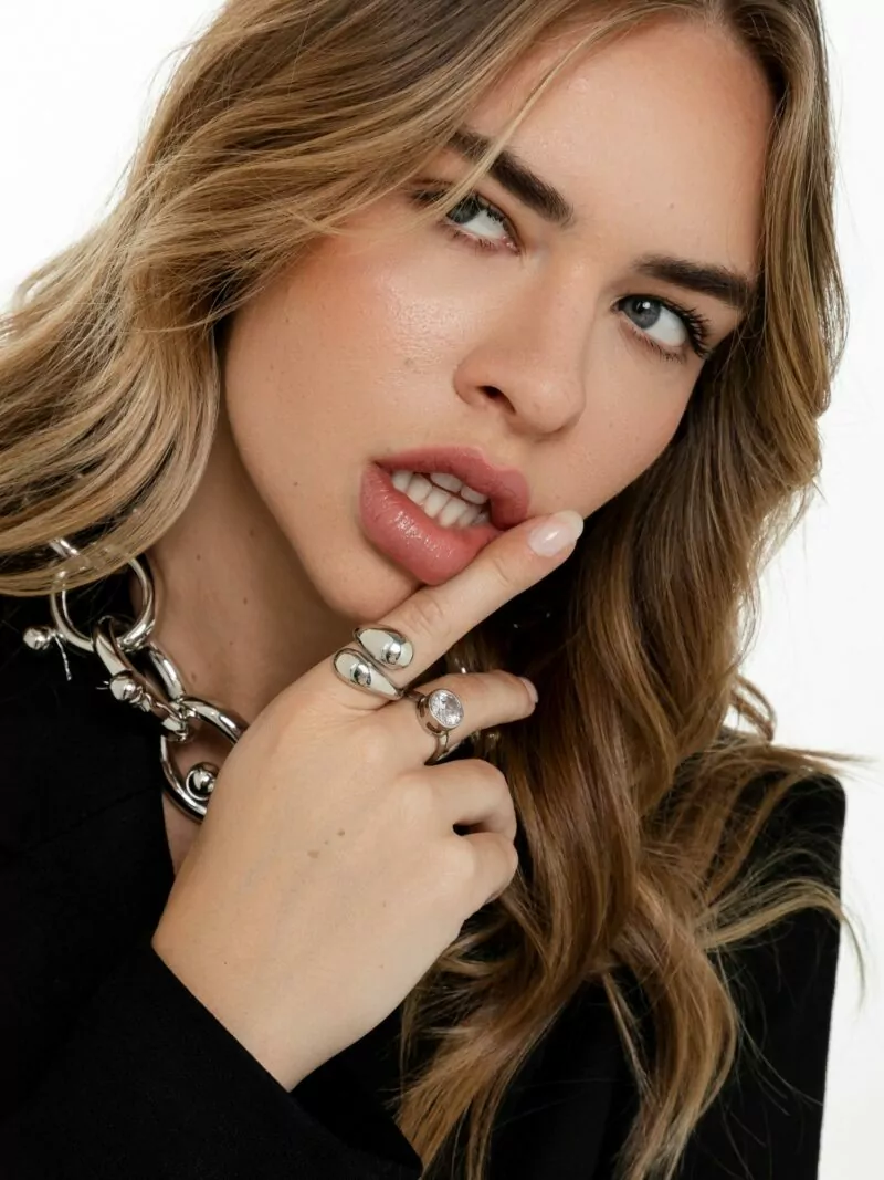 Anel Luna regulável ródio - Imagem 5