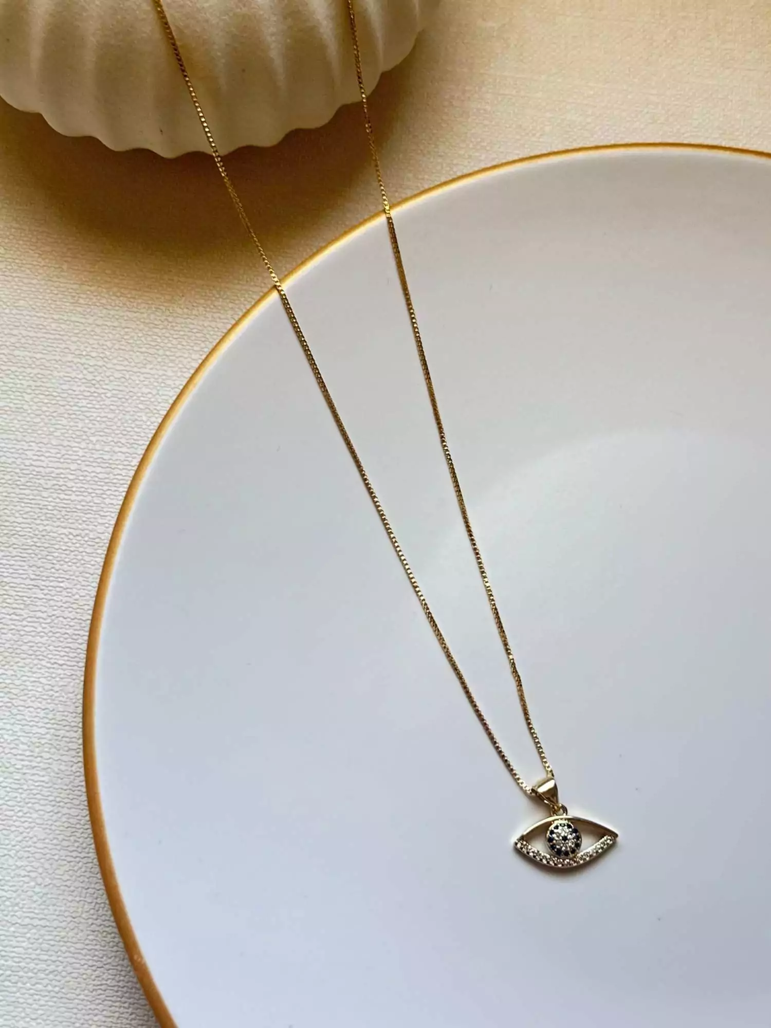 Colar olho grego ouro - Imagem 2