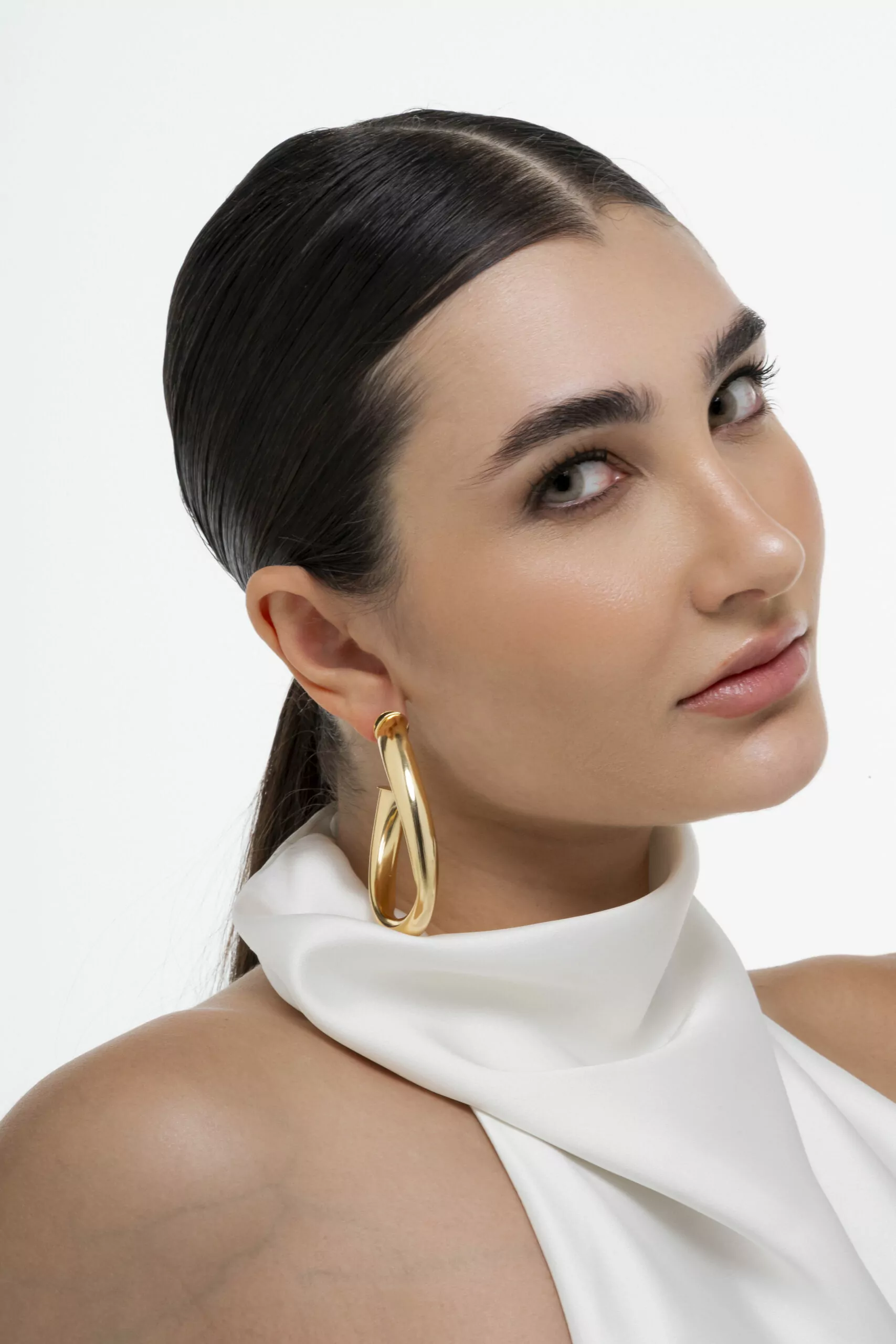 Argola Miel ouro G - Imagem 4