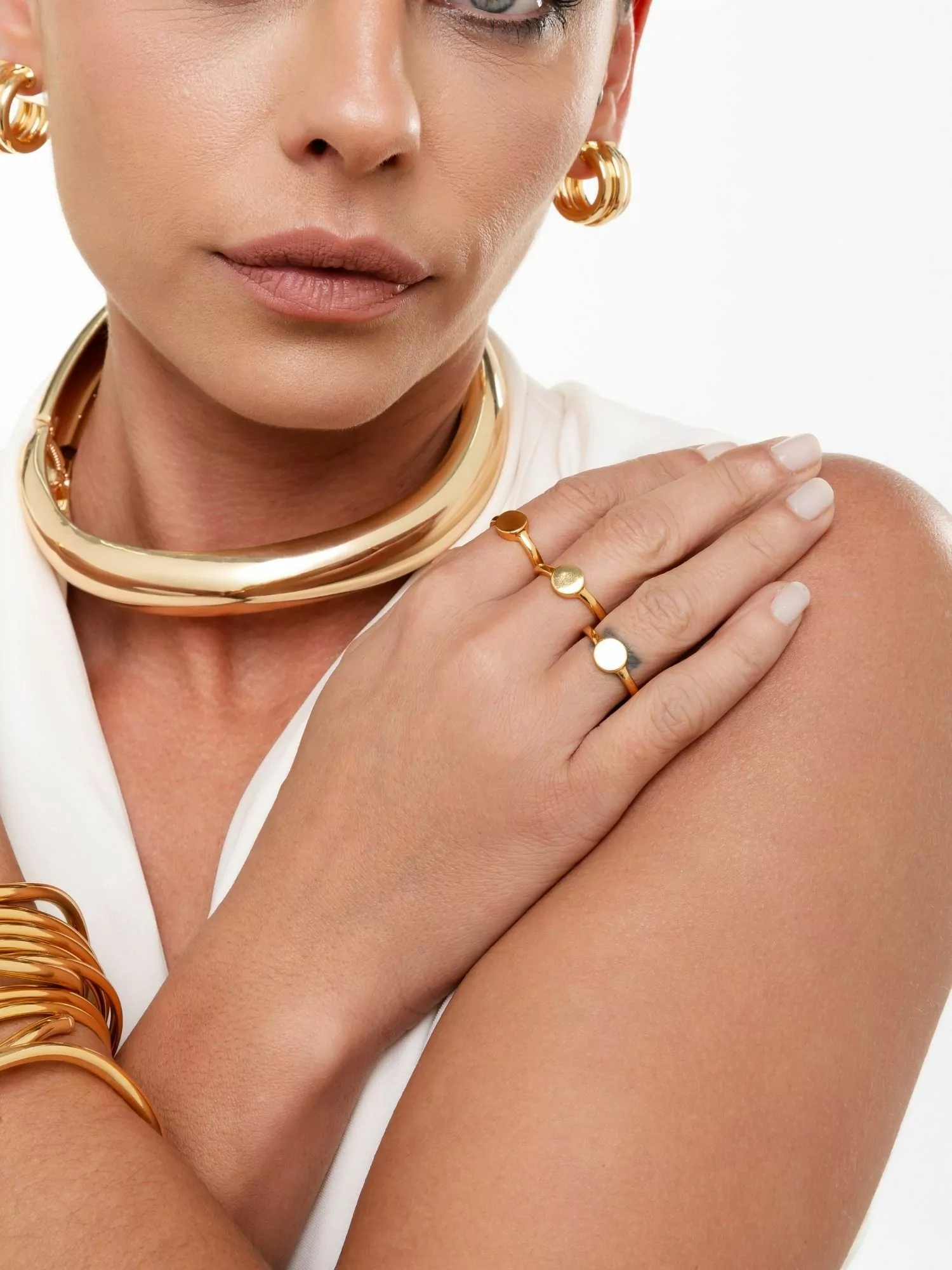 Anel Catarina regulável ouro - Imagem 2