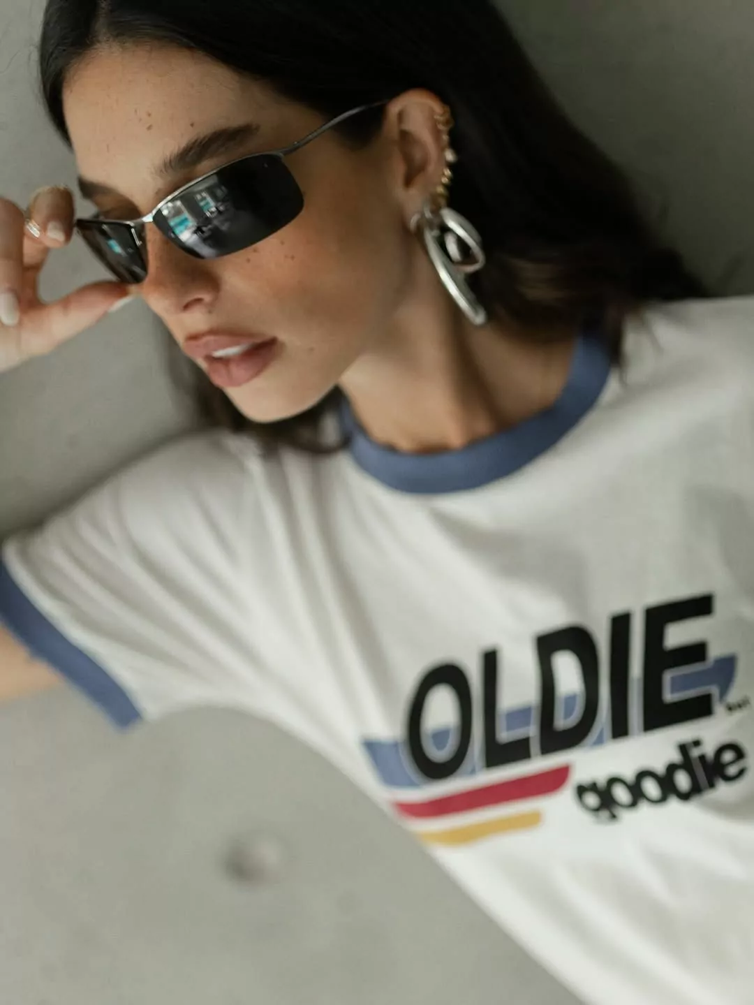 Argola Miel ródio P - Imagem 2