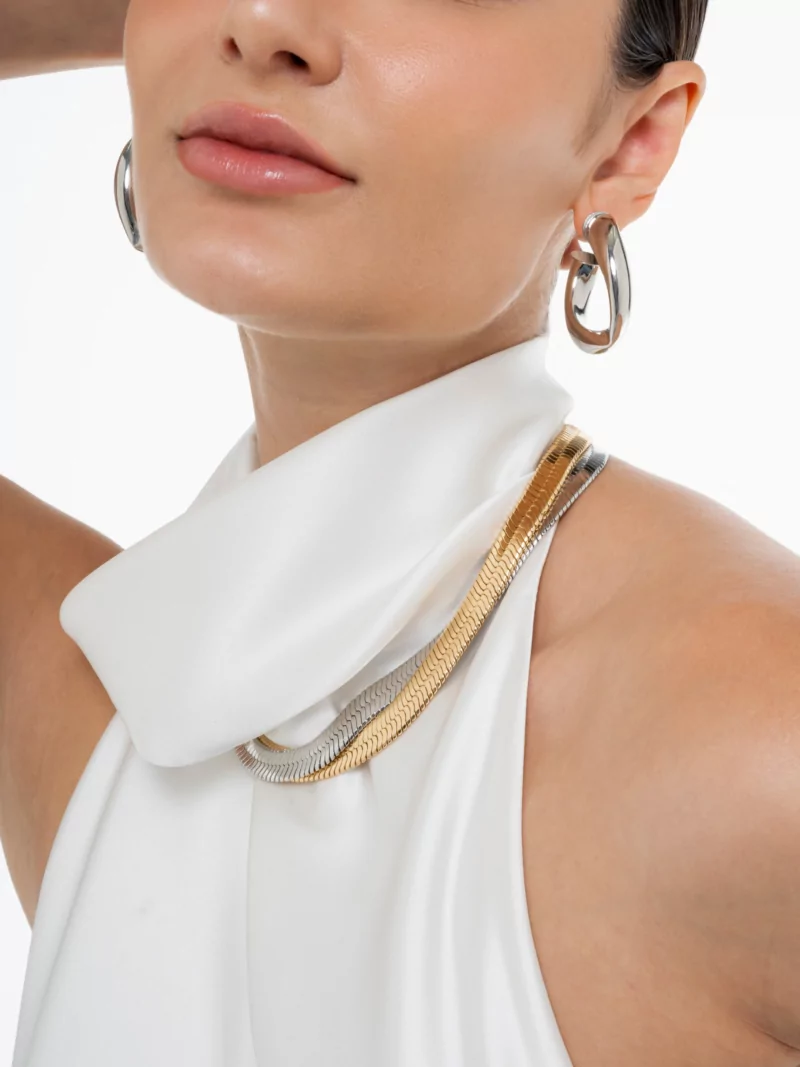 Argola Miel ródio P - Imagem 3